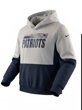 Nike Dri Fit Therma New England Patriots NFL OnField Hoodie Boys Large L (14-16)